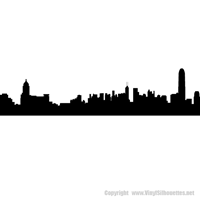 Picture of Hong Kong, China City Skyline (Cityscape Decal)