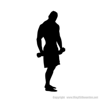 Picture of Bodybuilder  5 (weightlifting) (Workout Decor: Silhouette Decals)