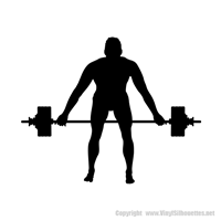 Picture of Bodybuilder 13 (weightlifting) (Workout Decor: Silhouette Decals)