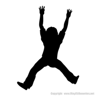 Picture of Boy Jumping 41 (Children Silhouette Decals)