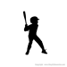 Picture of Boy Playing Baseball 47 (Children Silhouette Decals)