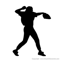 Picture of Softball Player 11 (Softball Decor: Wall Silhouettes)